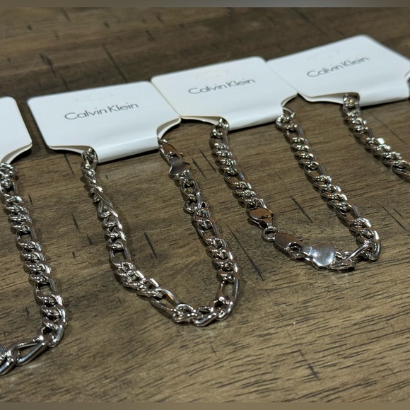 CK7. CALVIN KLEIN 14K Gold-Plated Chain Bracelet 8” Chain NEW - Picture 2 of 4